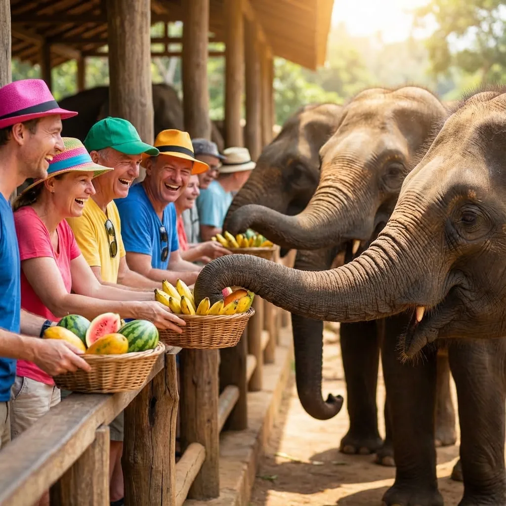 Elephant Feeding Session