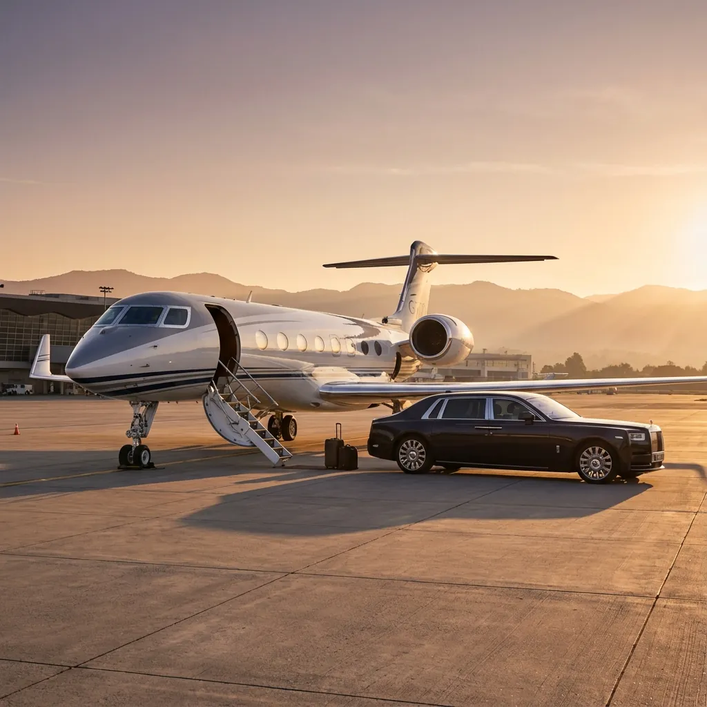 Private Jet Arrival