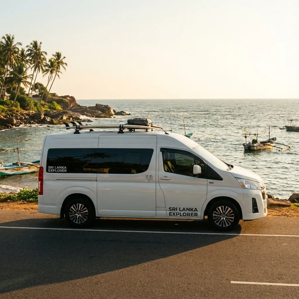 Representative chauffeur-driven passenger van in Sri Lanka